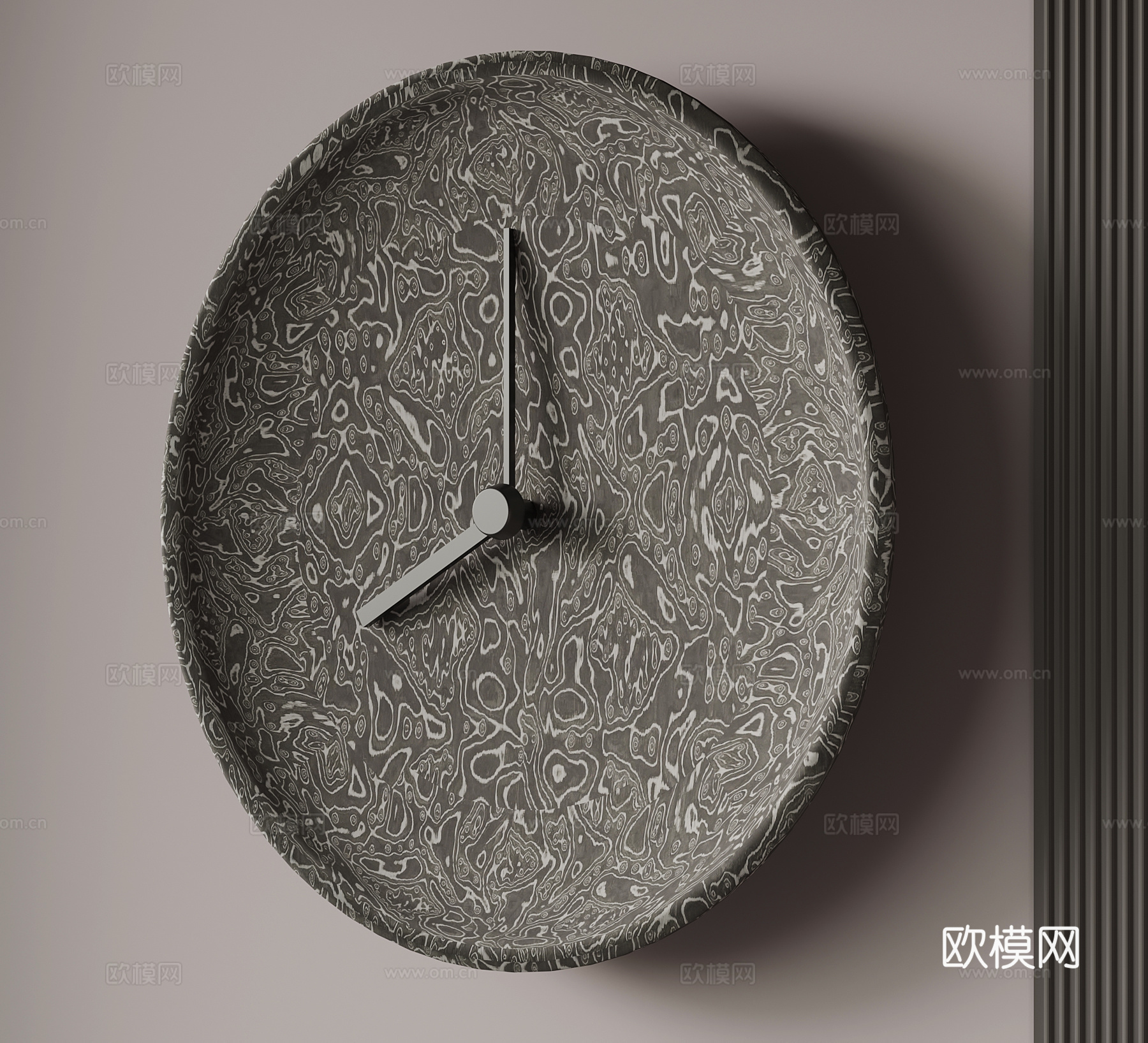 现代意式钟表 挂钟su模型