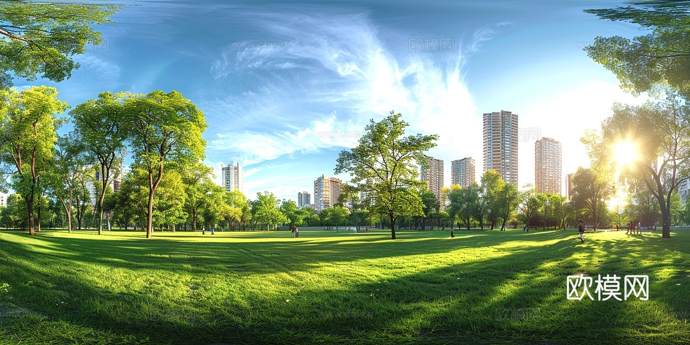 现代户外天空全景