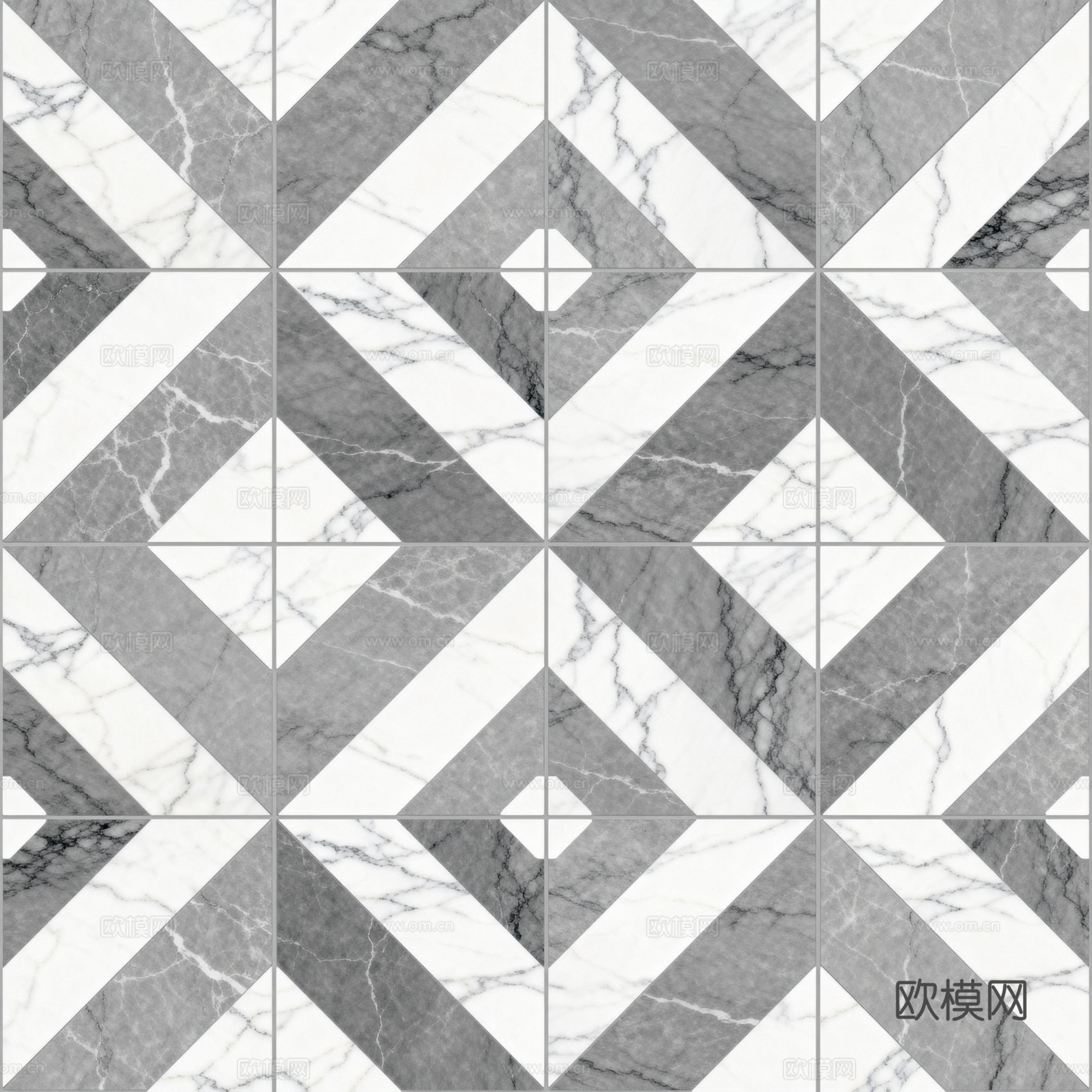 轻奢 灰白石材拼花 几何水刀石材拼花地砖 石材马赛克 花砖