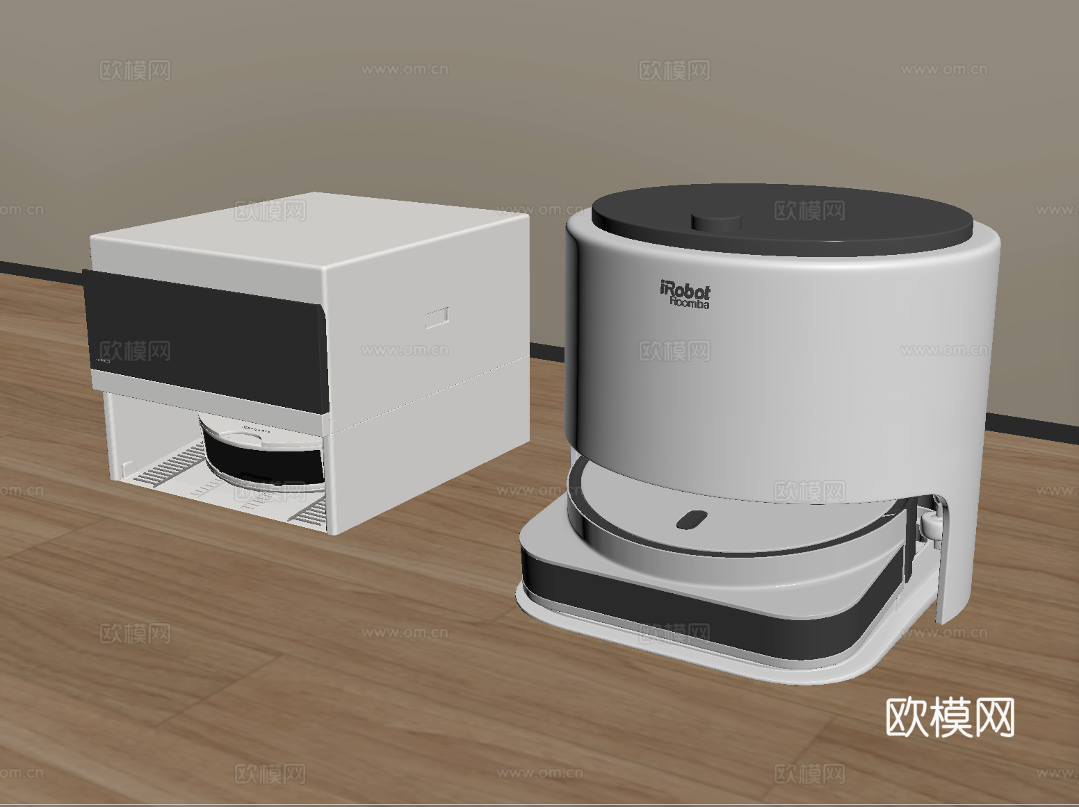 现代智能扫地机器人 拖地机 扫拖一体机su模型