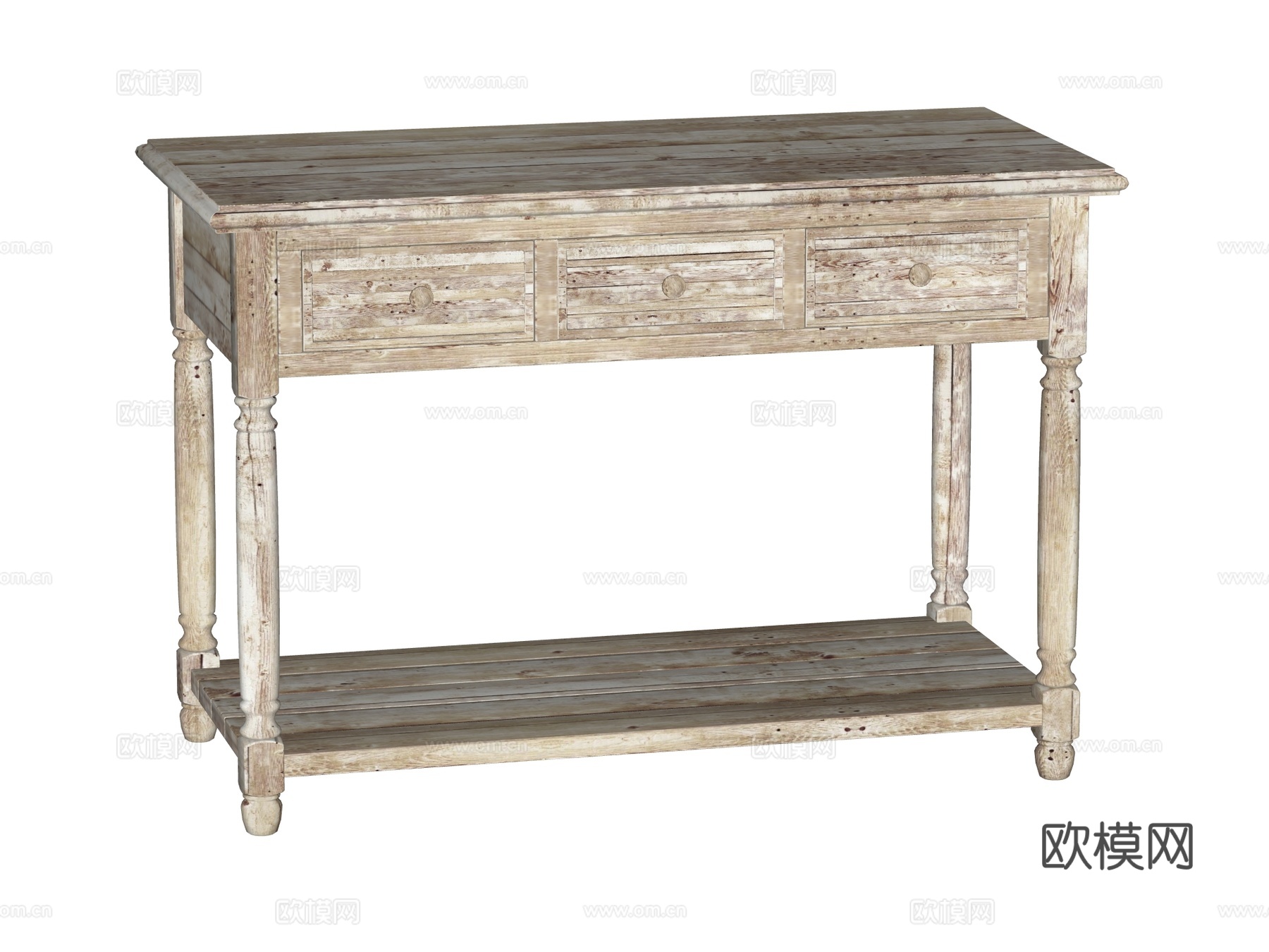 侘寂复古老旧家具端景台案台条案su模型