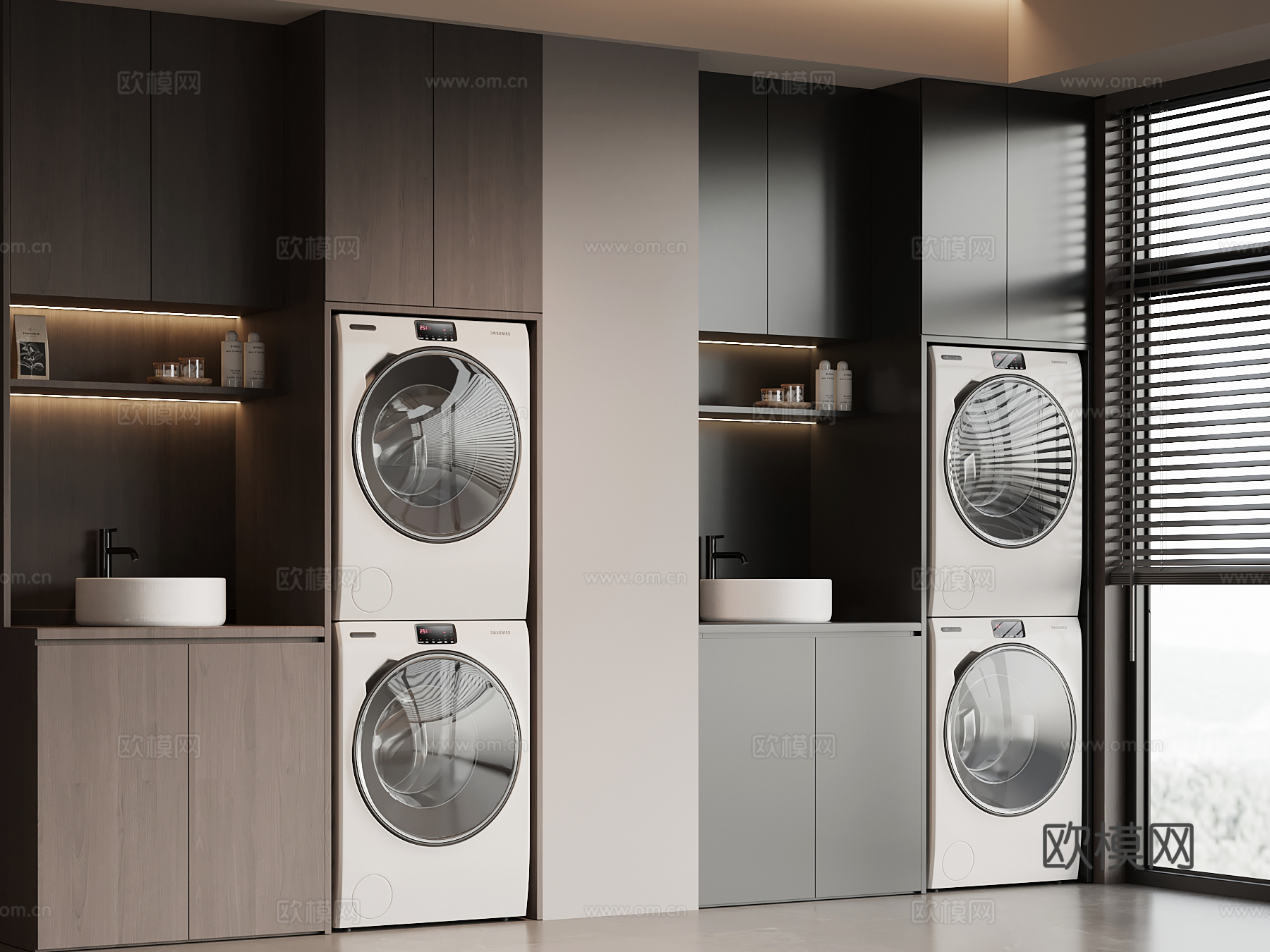 现代意式阳台柜su模型