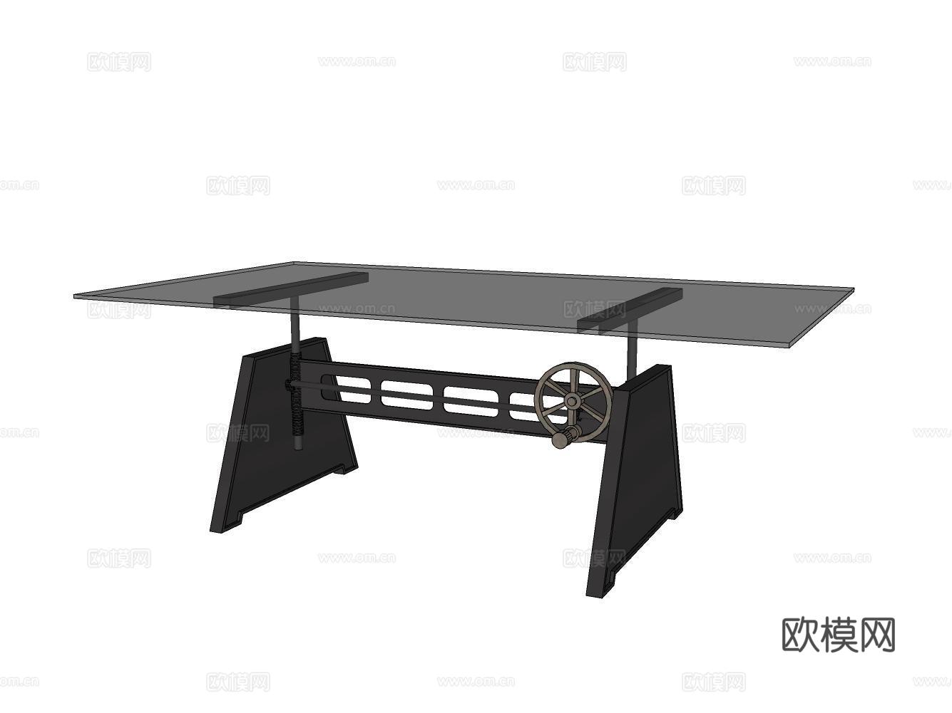 茶几su模型下载（渲染图2）