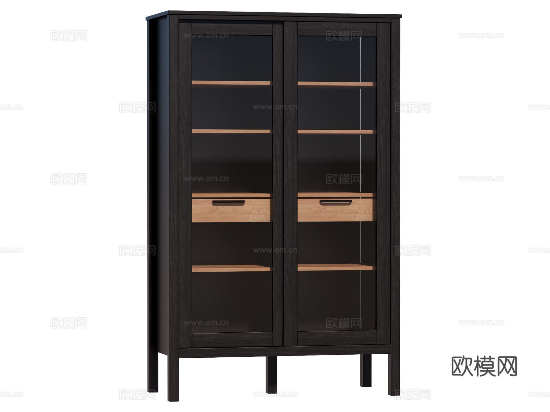 中古边柜装饰柜开放柜储物柜su模型