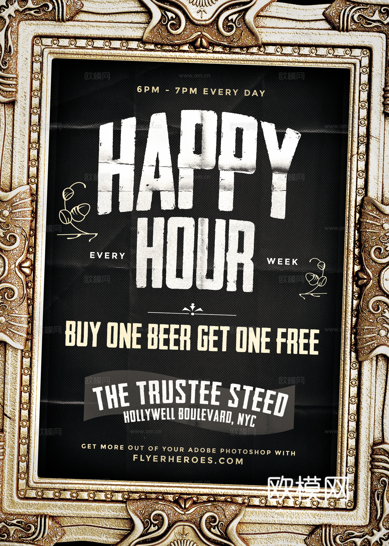 西餐美食广告海报6