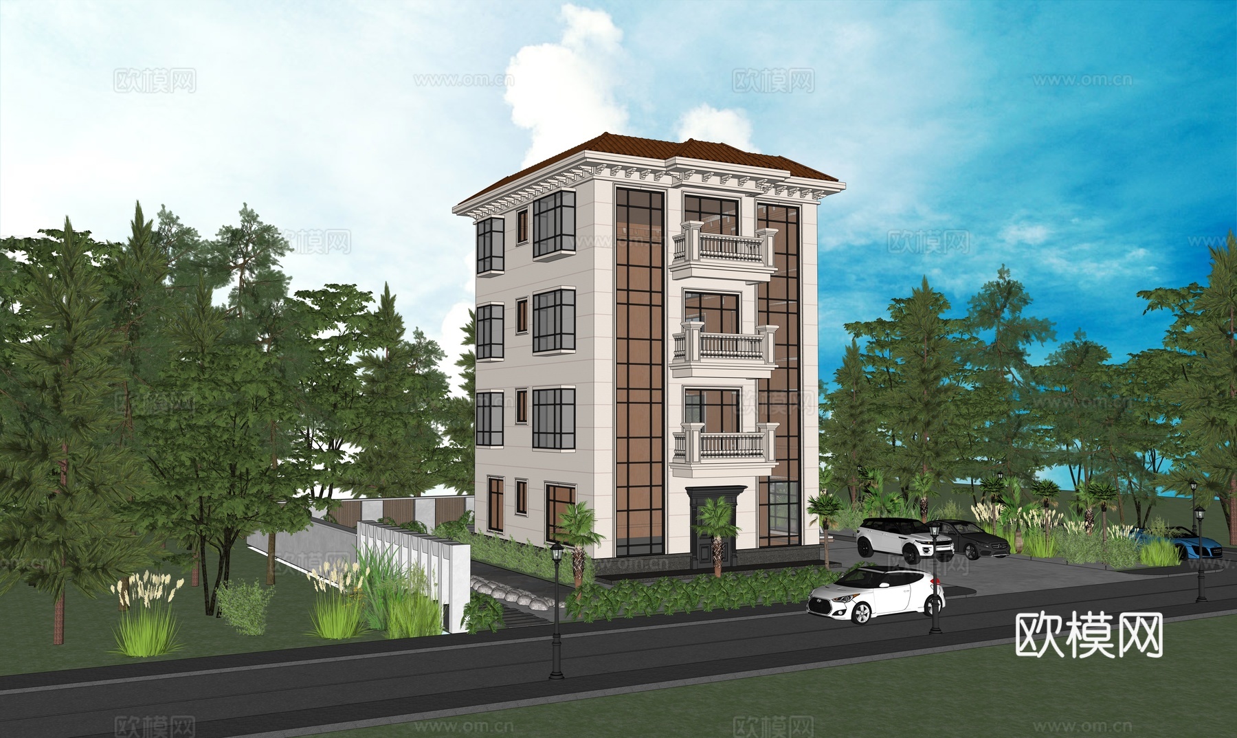 欧式别墅su模型su模型