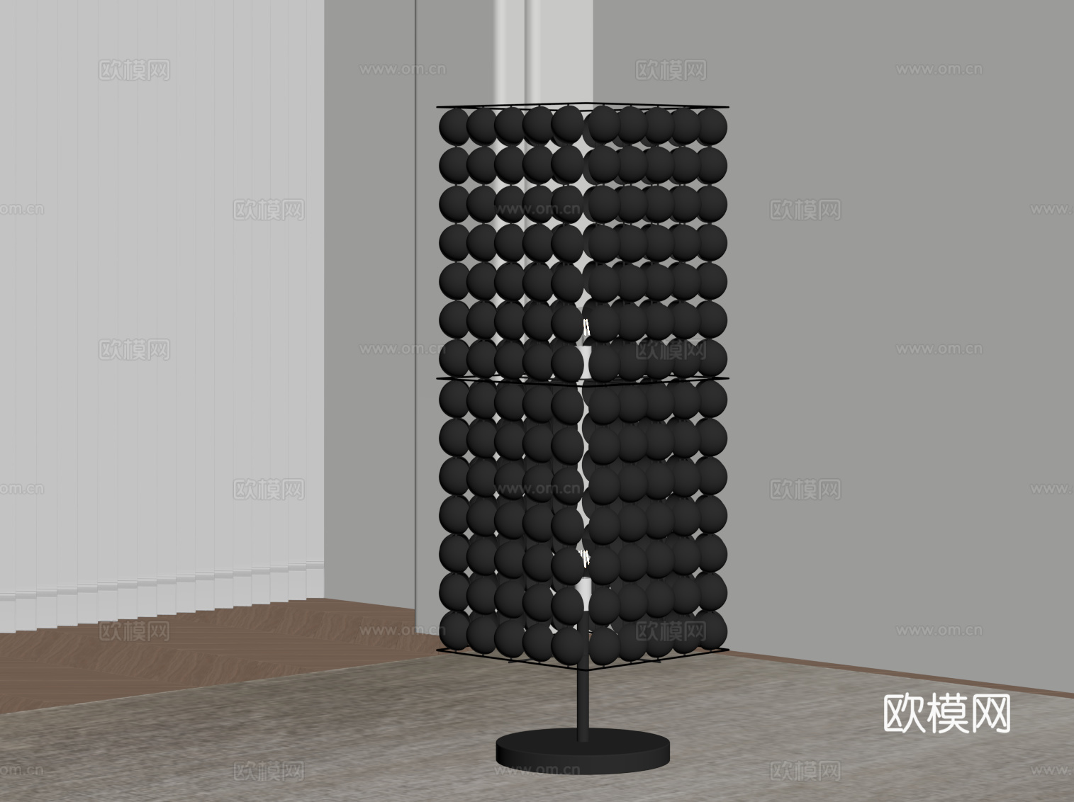 现代落地灯su模型