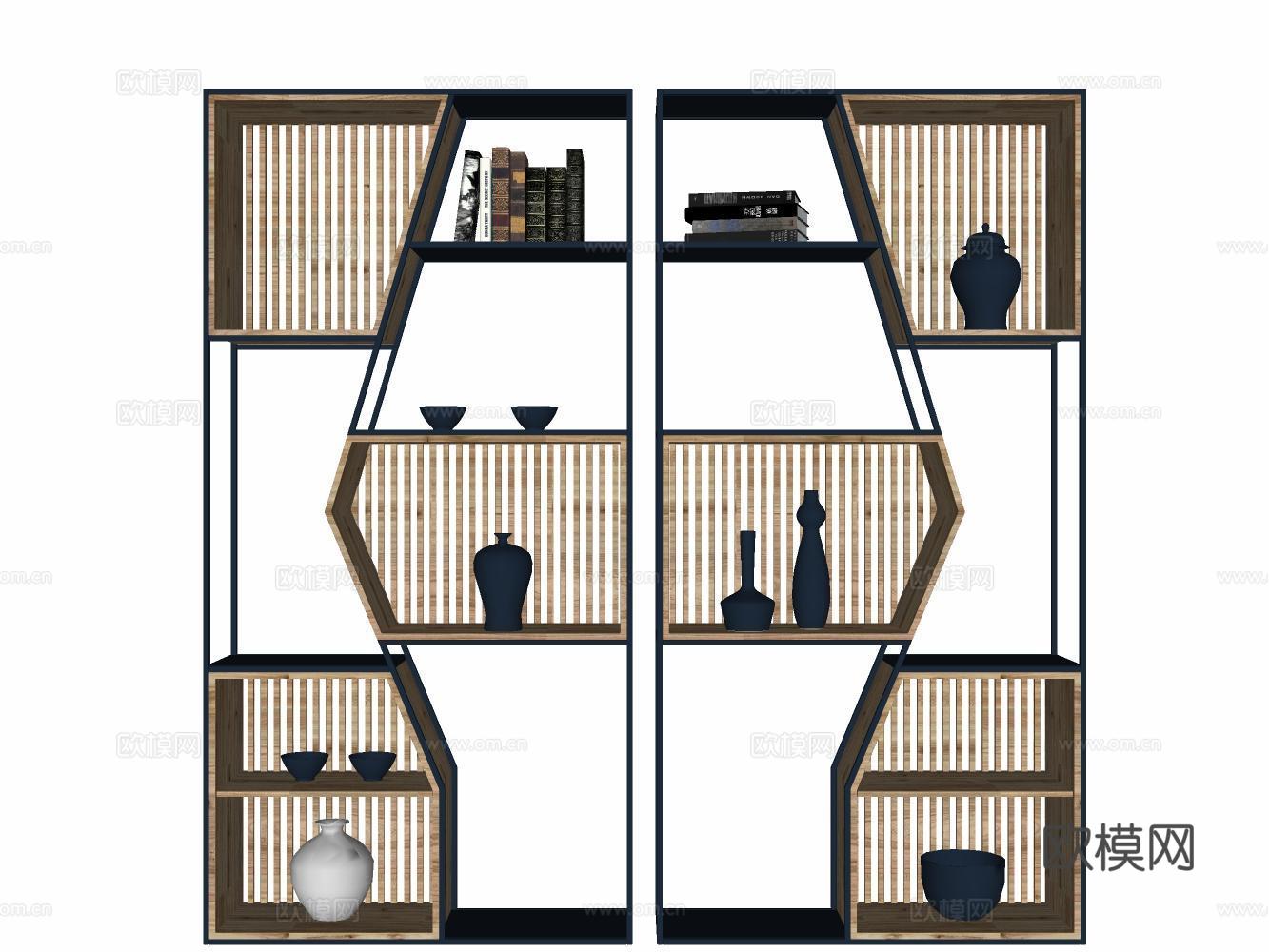 博古架su模型