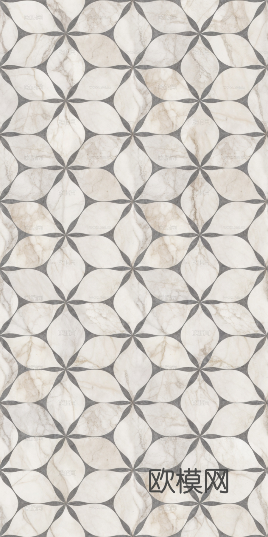 米白色大理石地砖_无缝几何拼花地砖