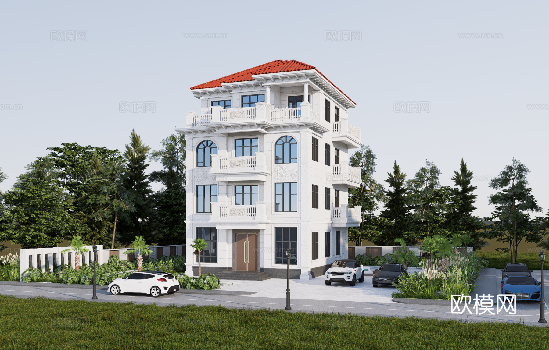 欧式别墅su模型su模型