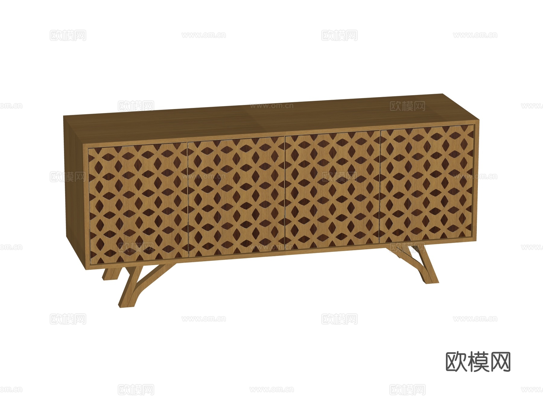 现代电视柜装饰柜su模型