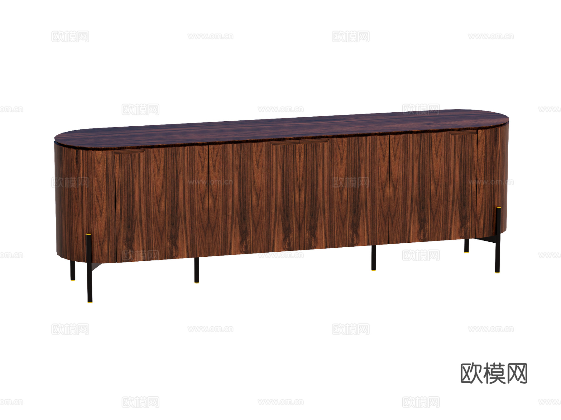意式电视柜装饰柜su模型下载（渲染图1）