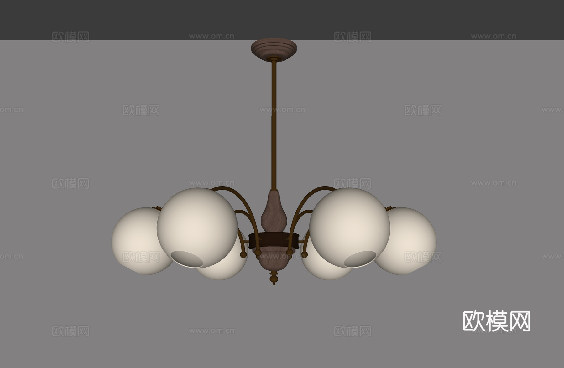 法式中古风吊灯su模型