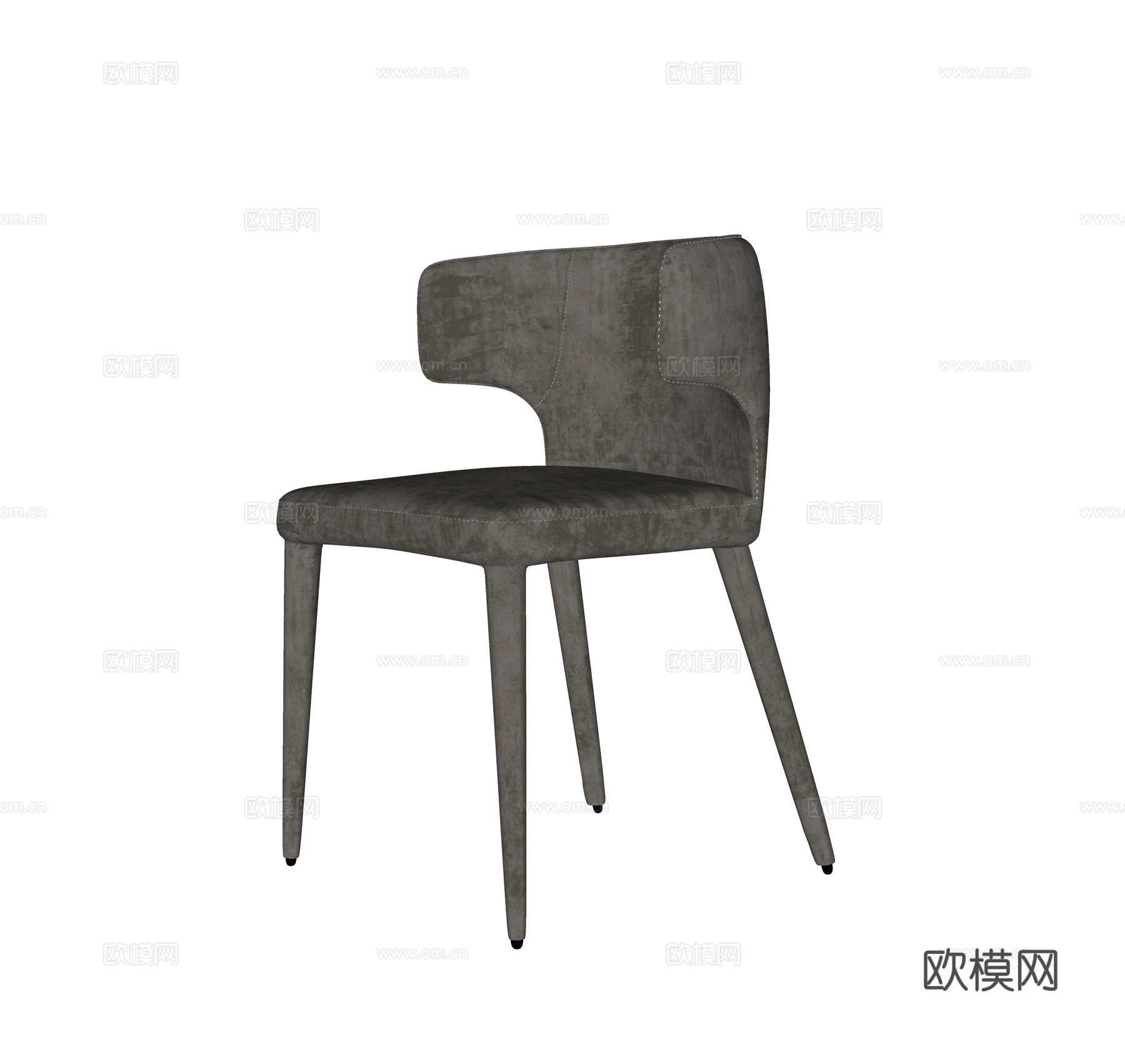 意式轻奢餐椅su模型