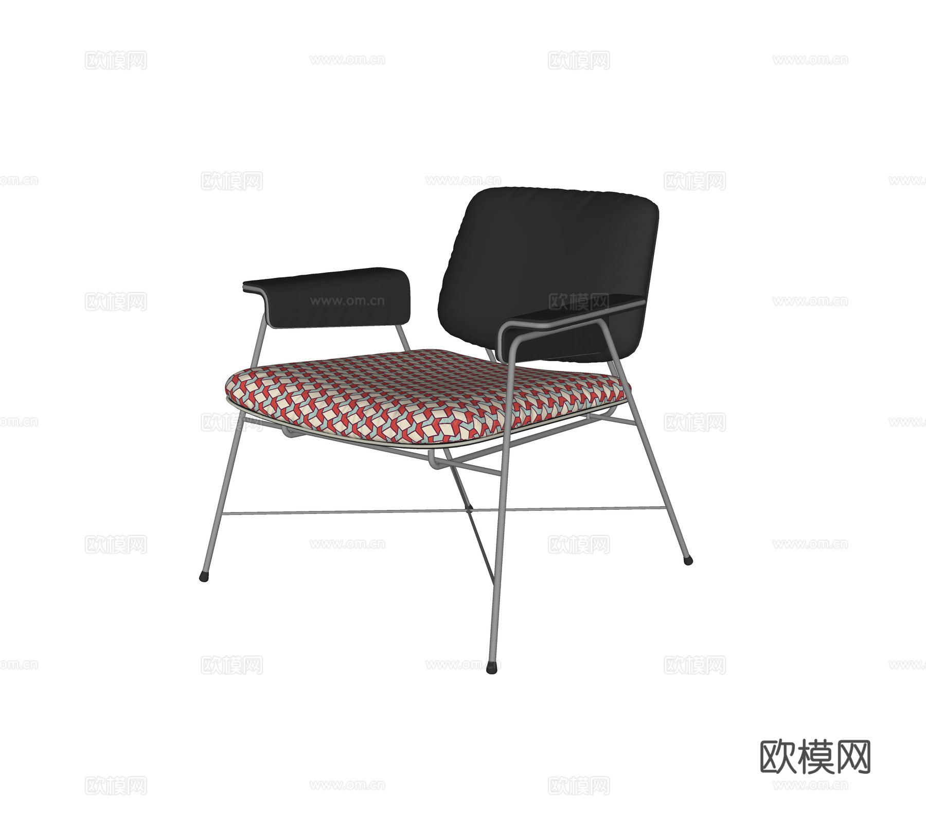 北欧中古单椅su模型