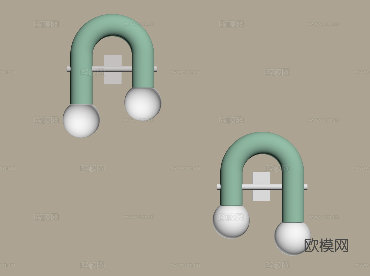 现代奶油风壁灯 儿童床头灯su模型