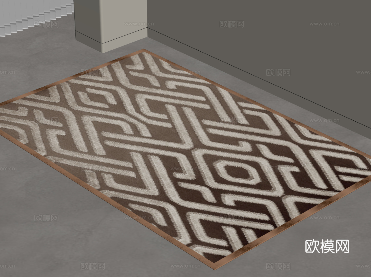 法式复古地毯su模型