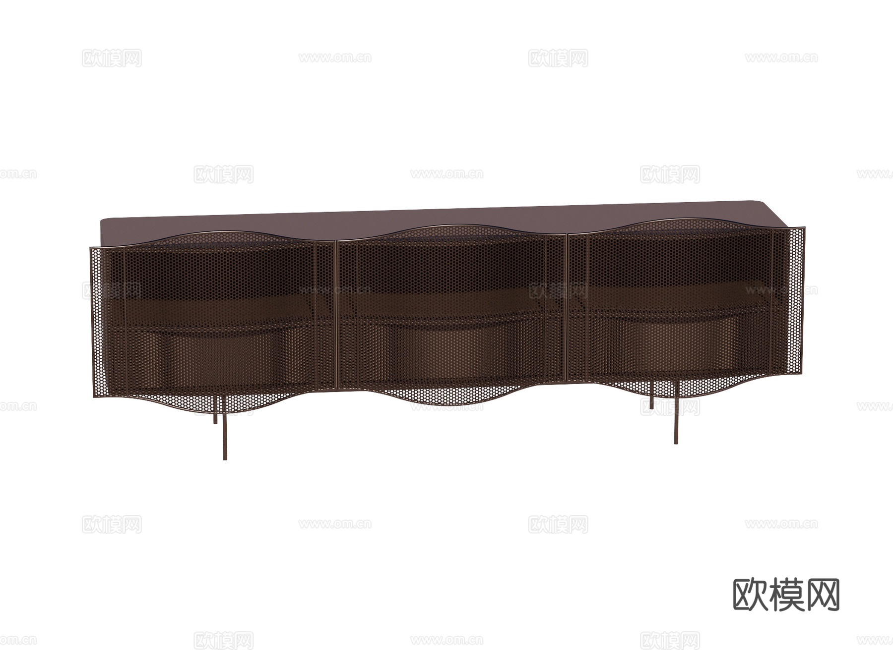 现代电视柜su模型