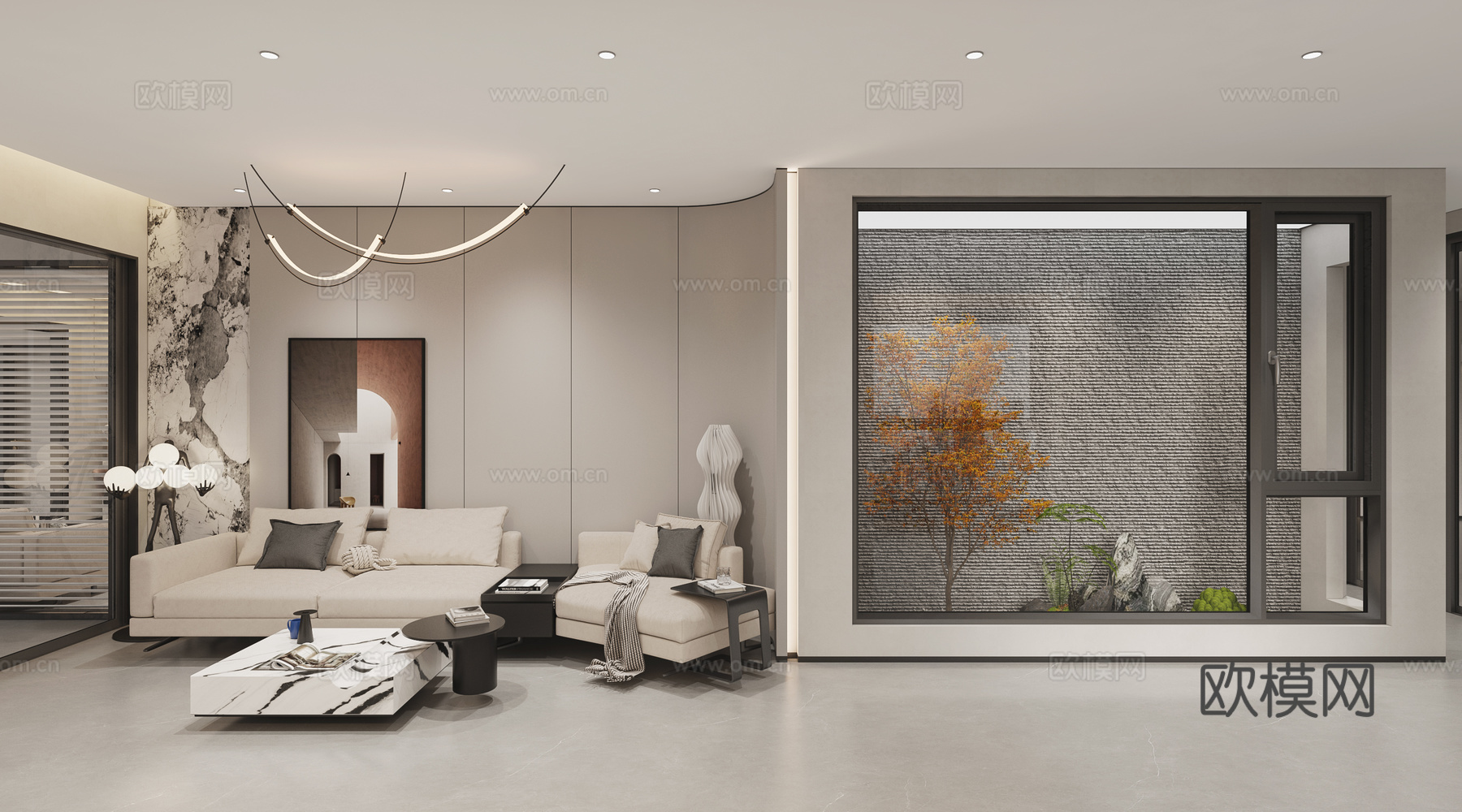 现代极简家居 五金家居店铺 店铺头外立面 商场门窗专卖店门头3d模型下载（渲染图3）