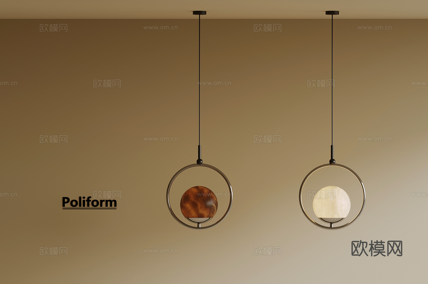 现代吊灯 床头装饰小吊灯3d模型