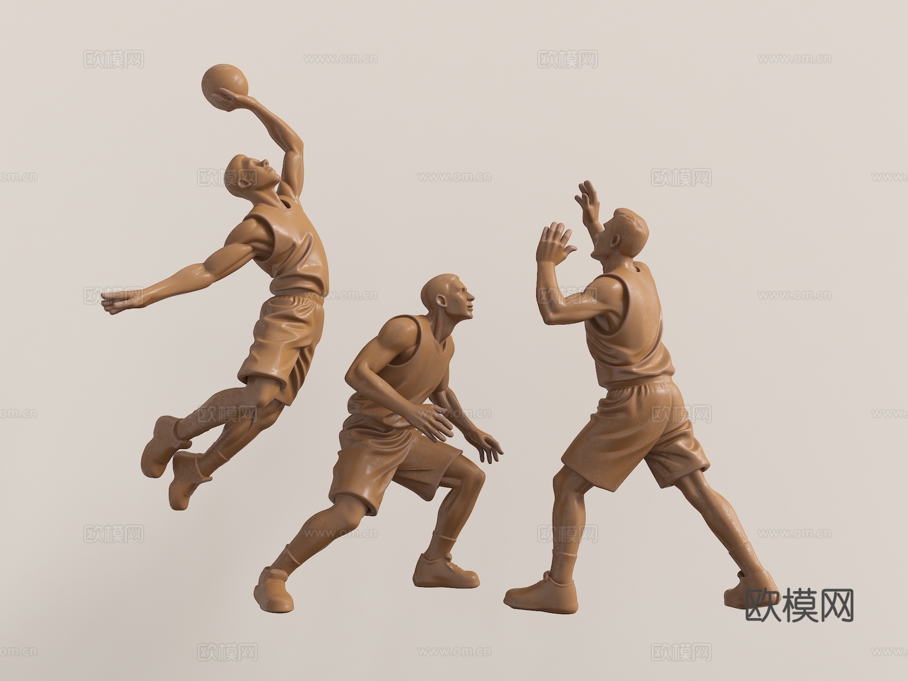 运动人物雕塑 简模运动雕塑 打篮球雕塑 运动雕塑 景观雕塑su模型