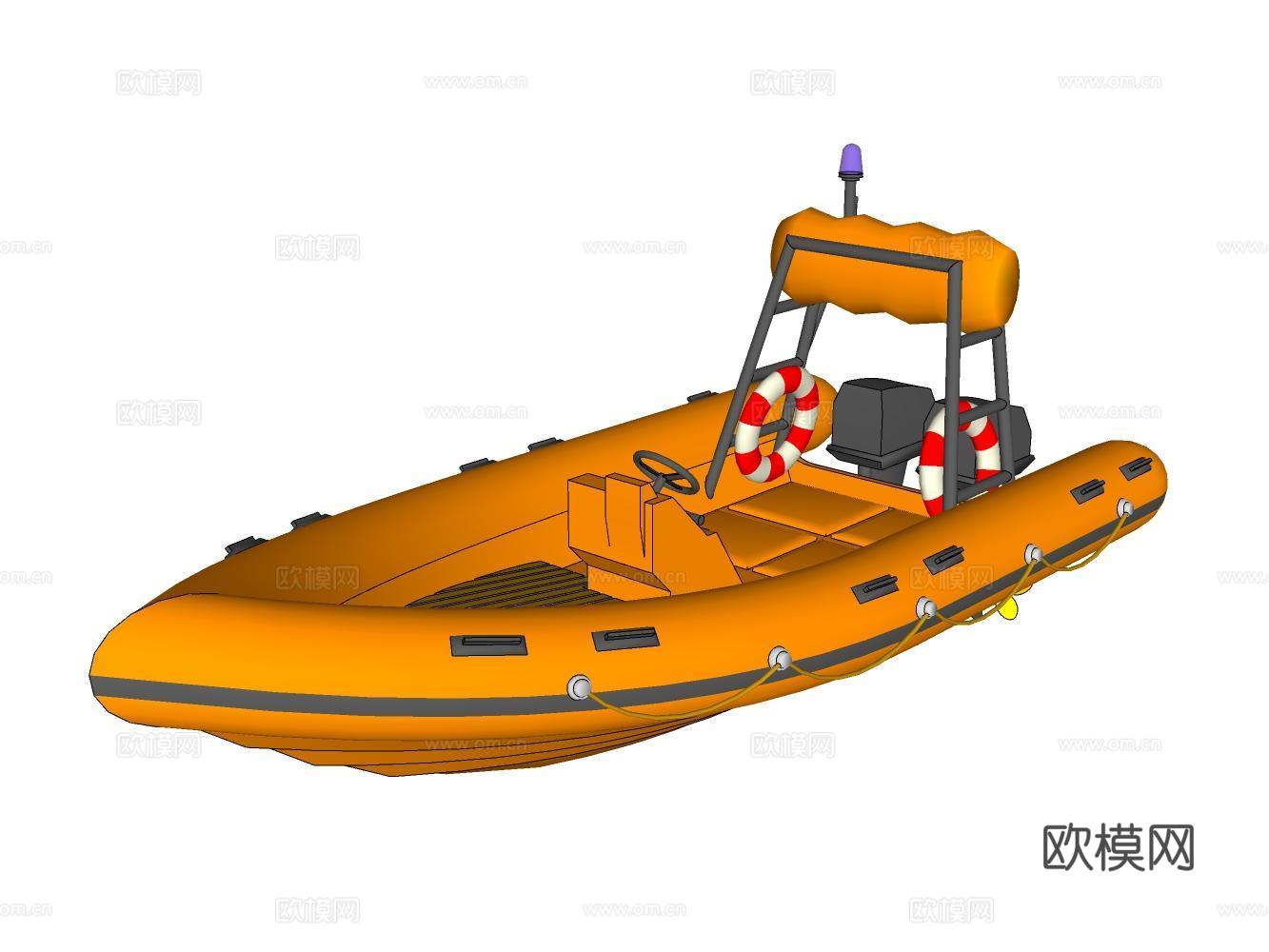 救生快艇su模型