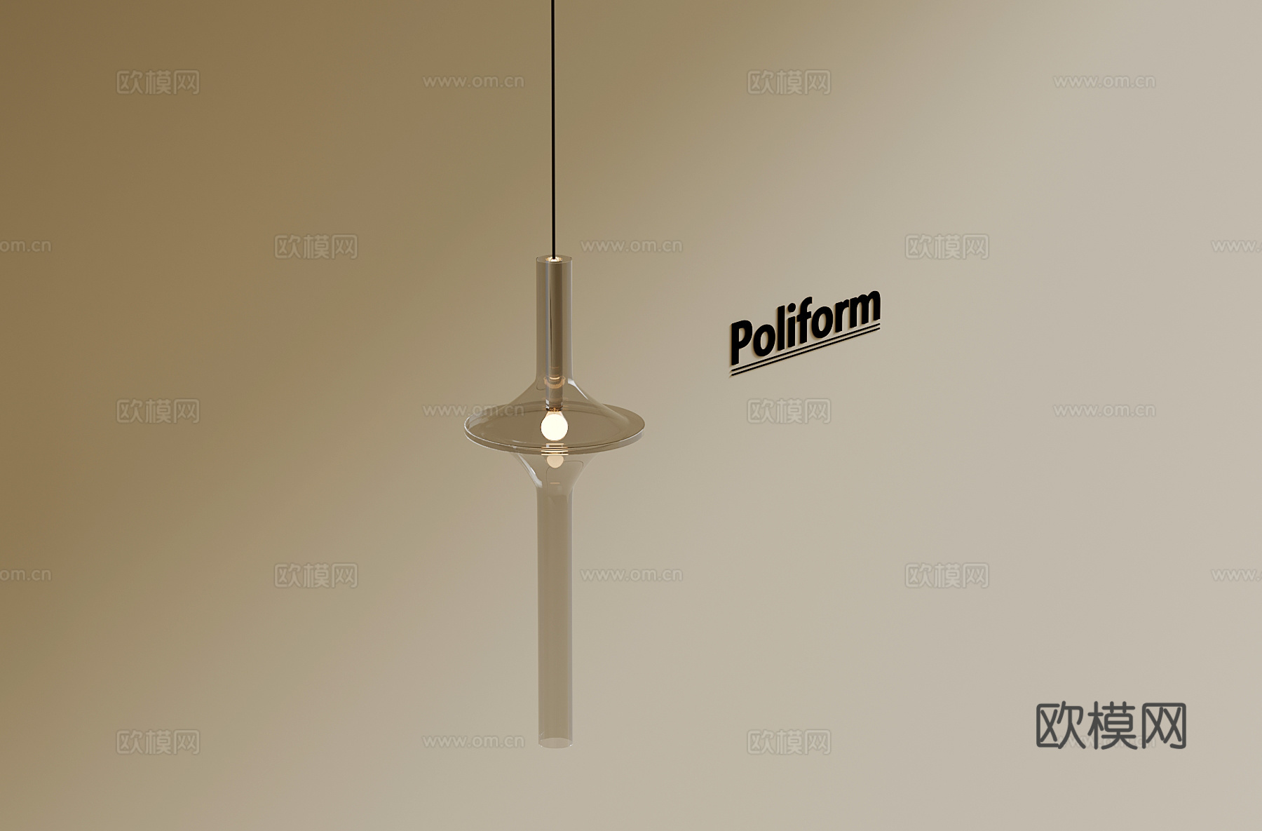 现代吊灯 玻璃小吊灯su模型