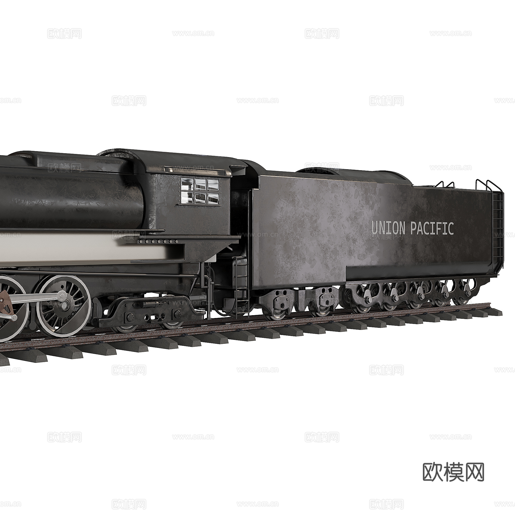 Union Pacific big boy train免费3d模型下载（渲染图4）
