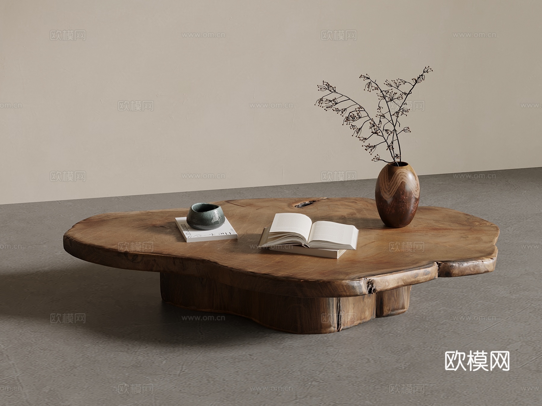 中古风茶几su模型