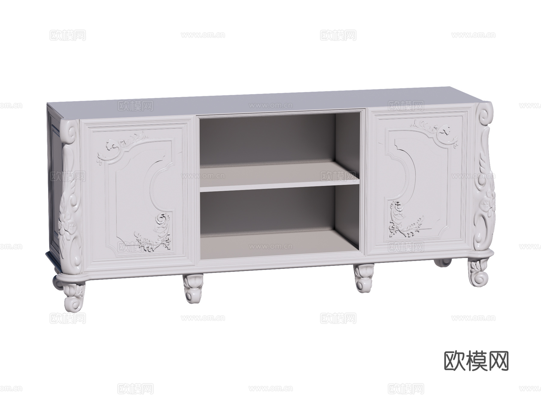 欧式电视柜装饰柜su模型
