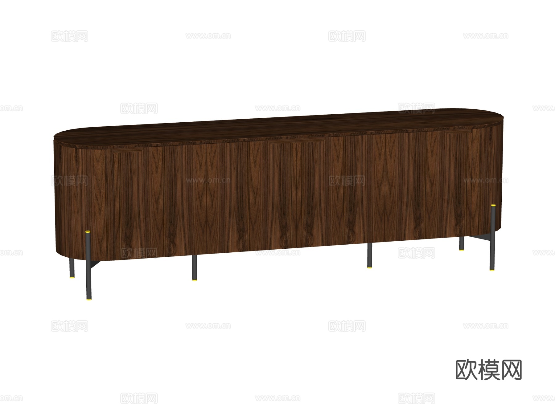 意式电视柜装饰柜su模型下载（渲染图2）