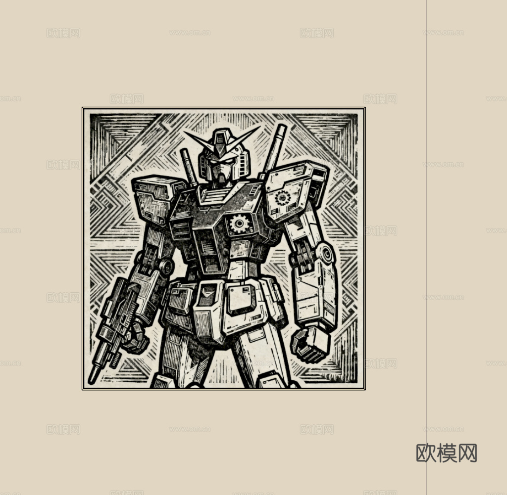 现代卡通挂画su模型