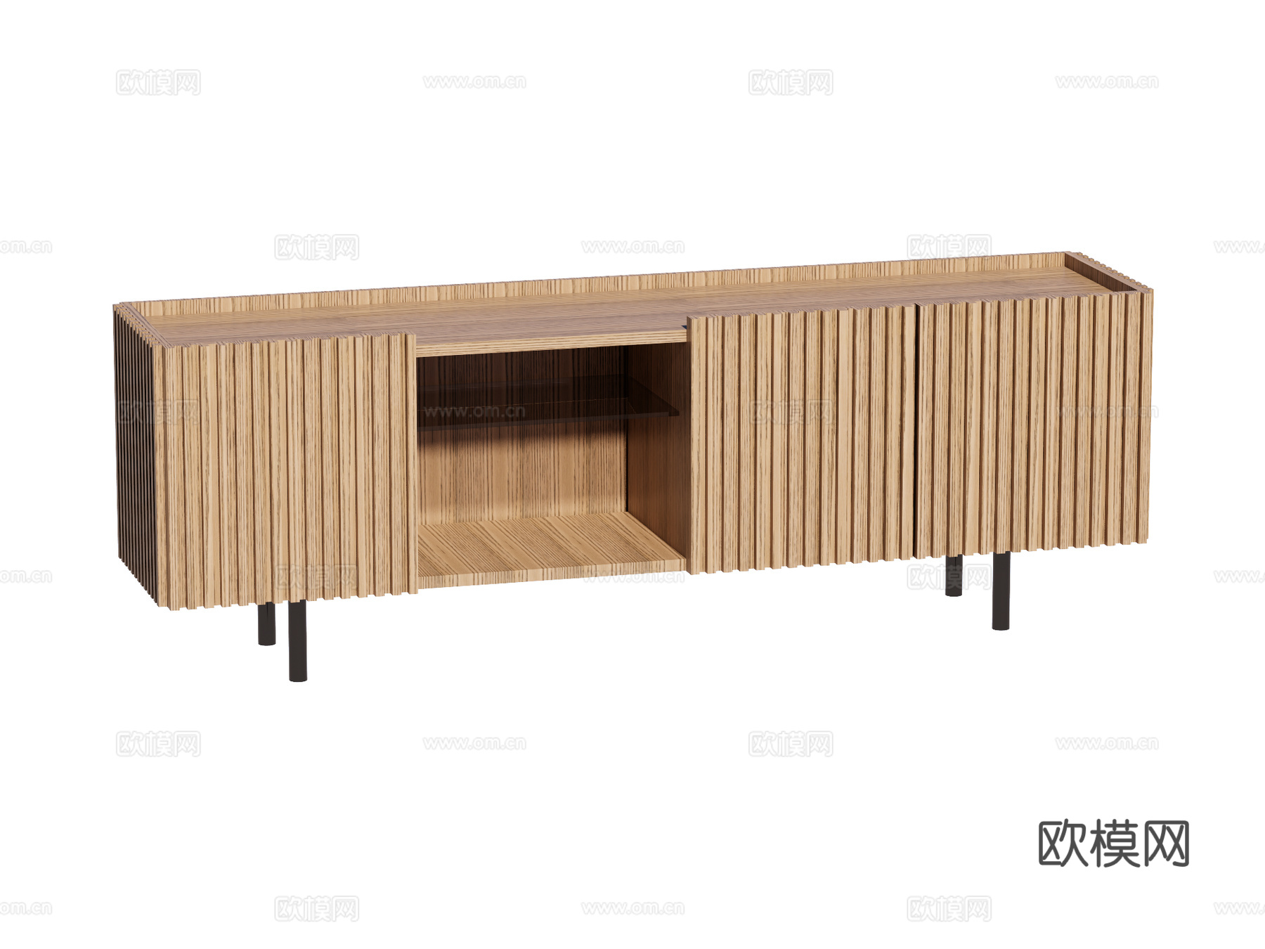 现代电视柜装饰柜su模型