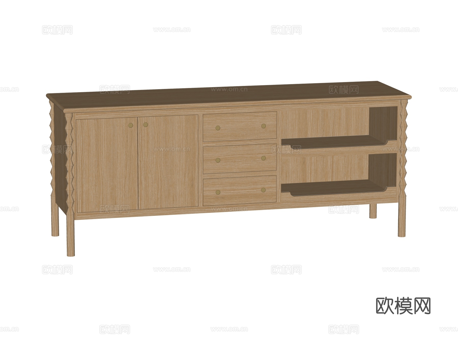 中古电视柜装饰柜su模型