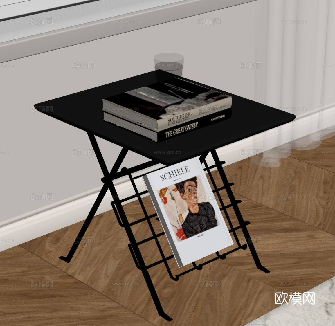 现代极简边几su模型