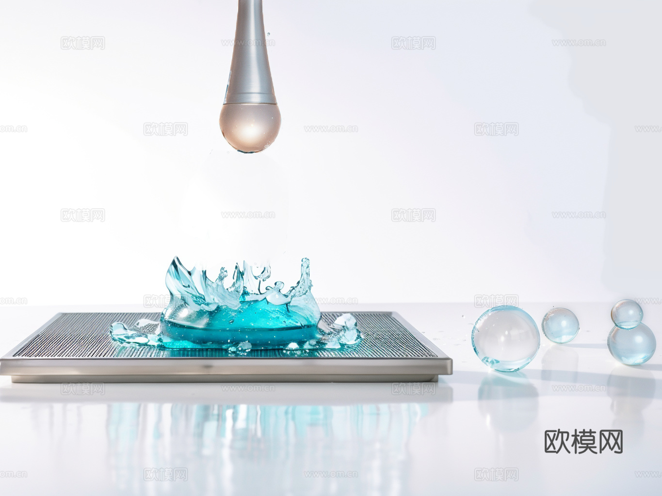 水滴雕塑su模型