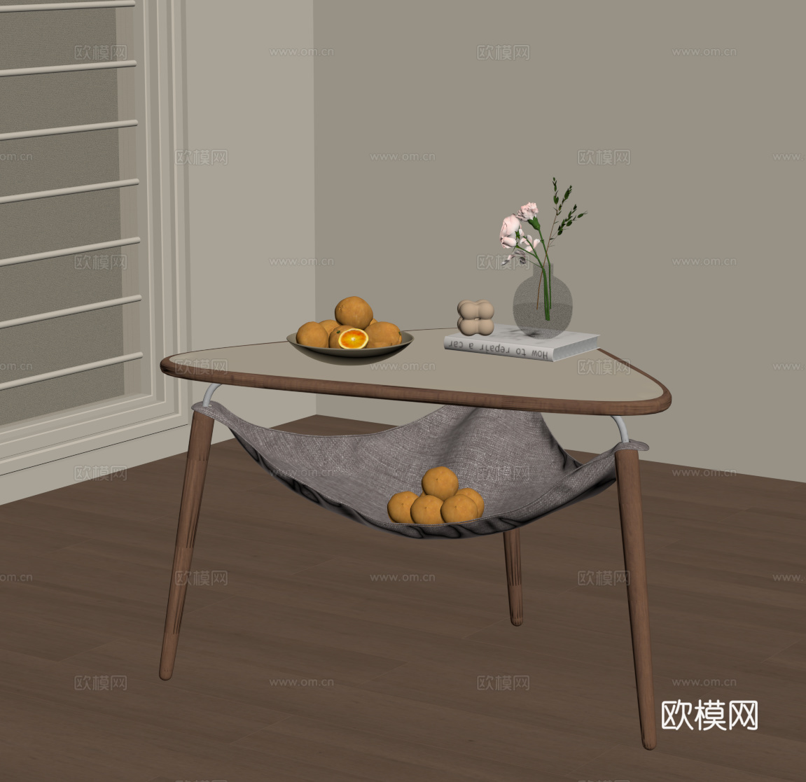 中古风边几 角几su模型