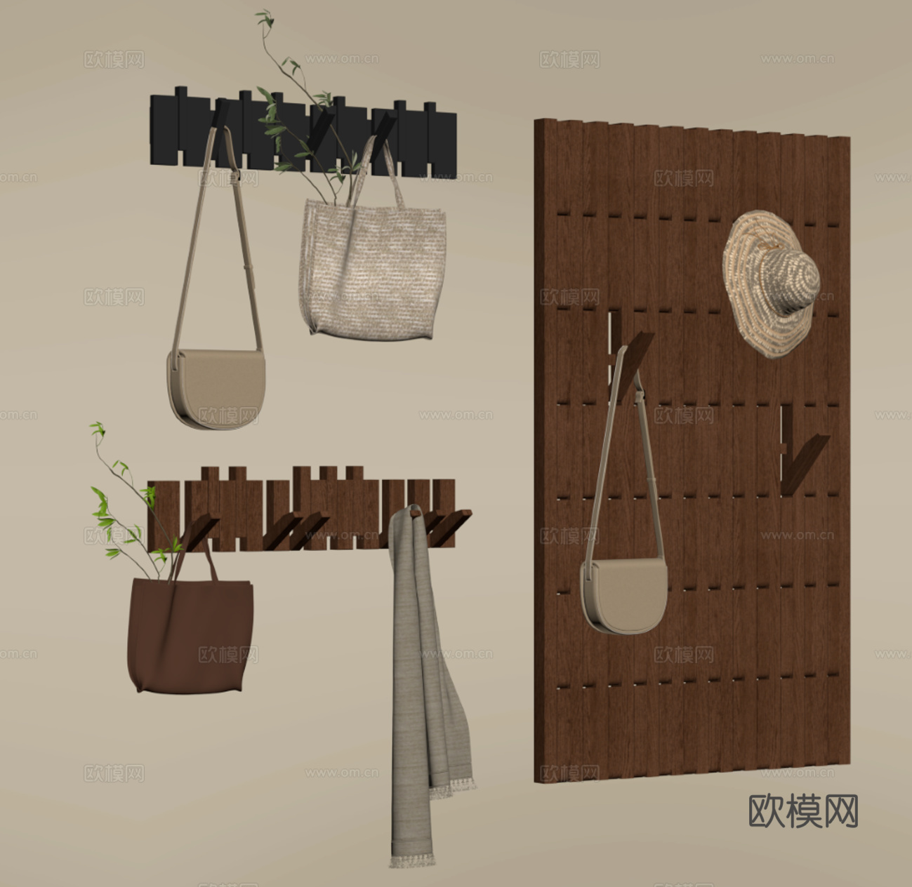 洞洞板 挂衣板 钢琴挂衣板su模型