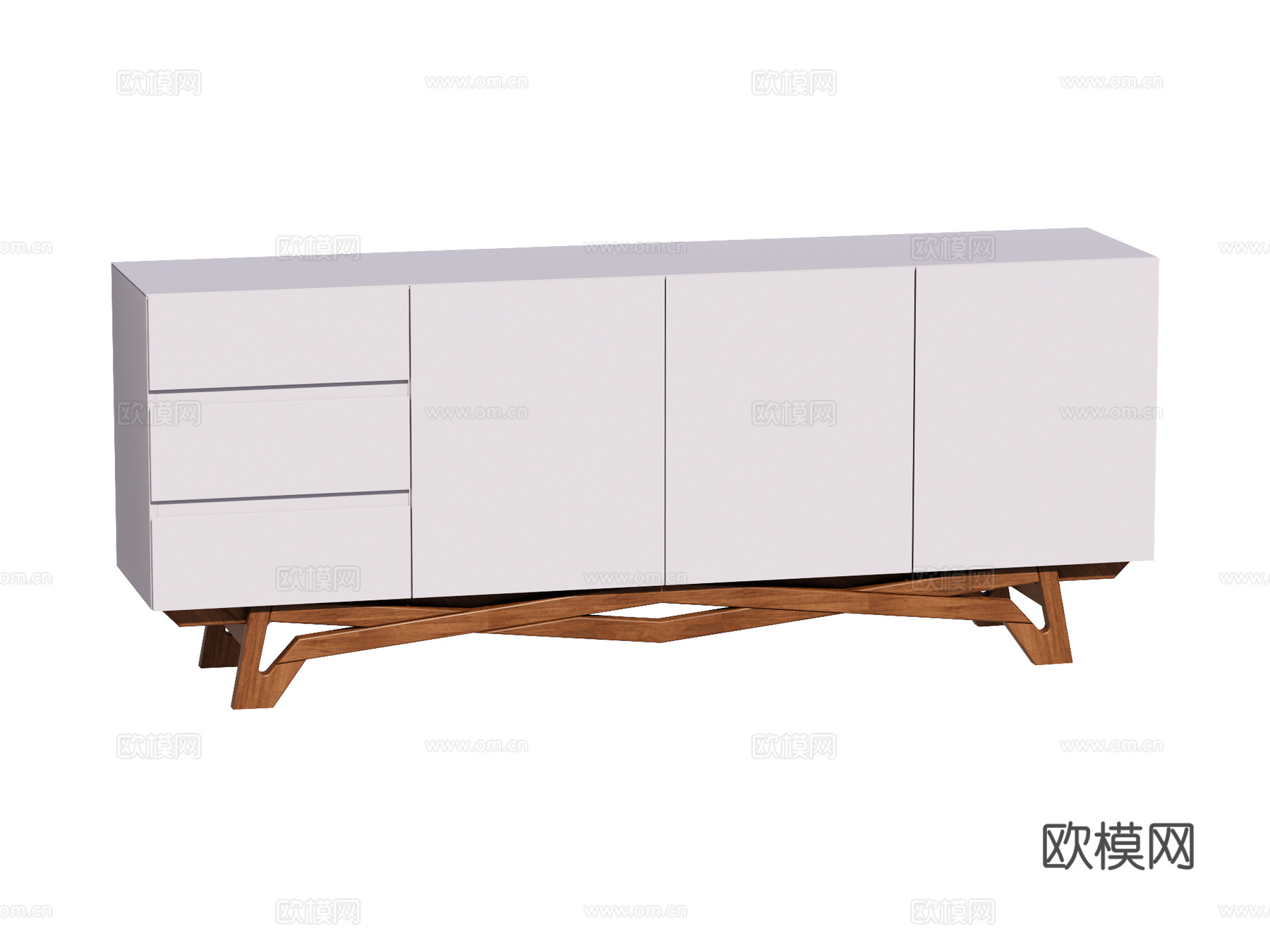 现代电视柜装饰柜su模型