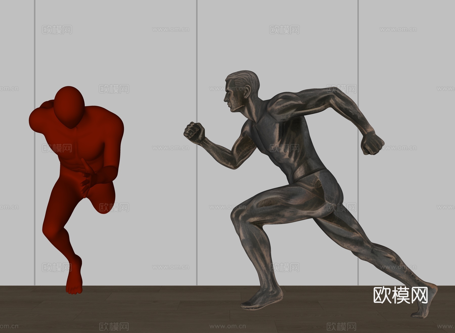 人物雕塑 运动人物雕塑 跑步雕塑 跑步人物雕塑 运动雕塑装置su模型su模型