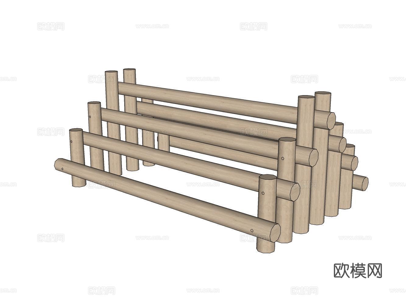 健身器材su模型