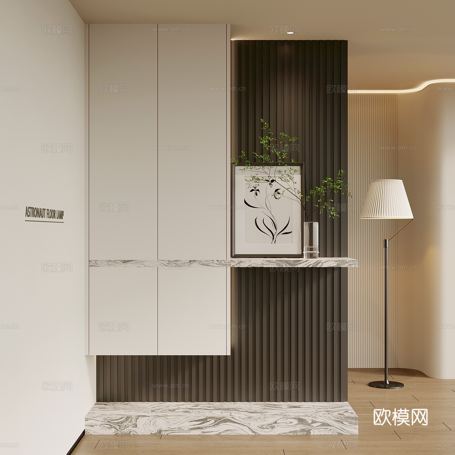 现代玄关 入户装饰玄关su模型