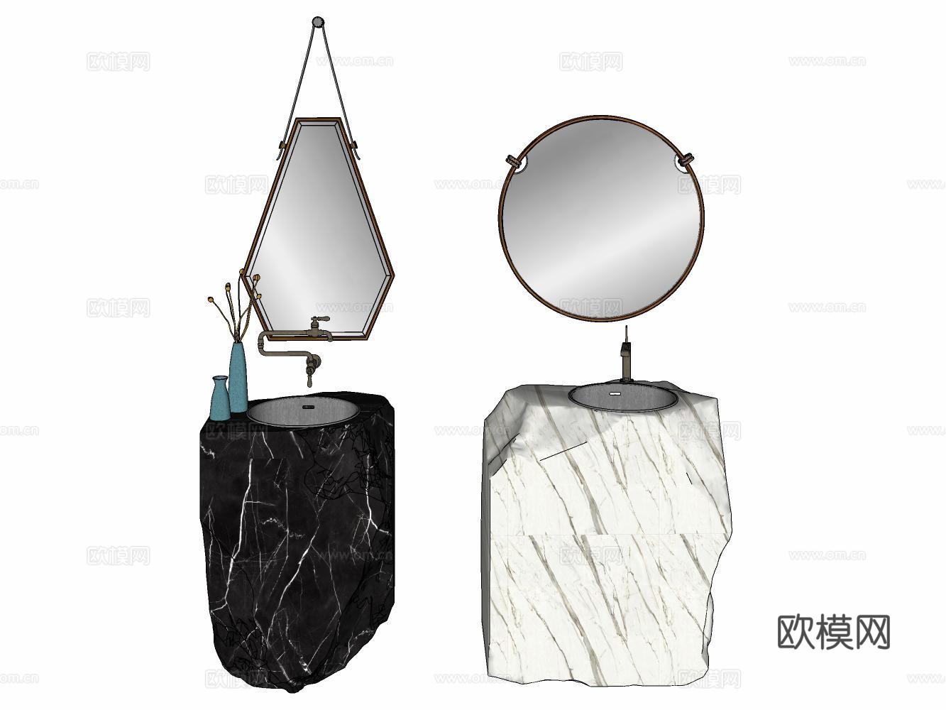 洗手台su模型下载（渲染图2）