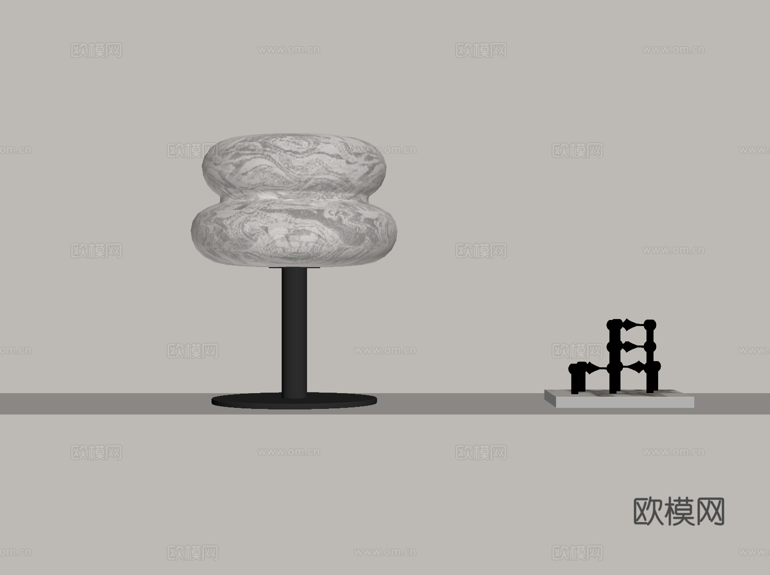 现代台灯su模型