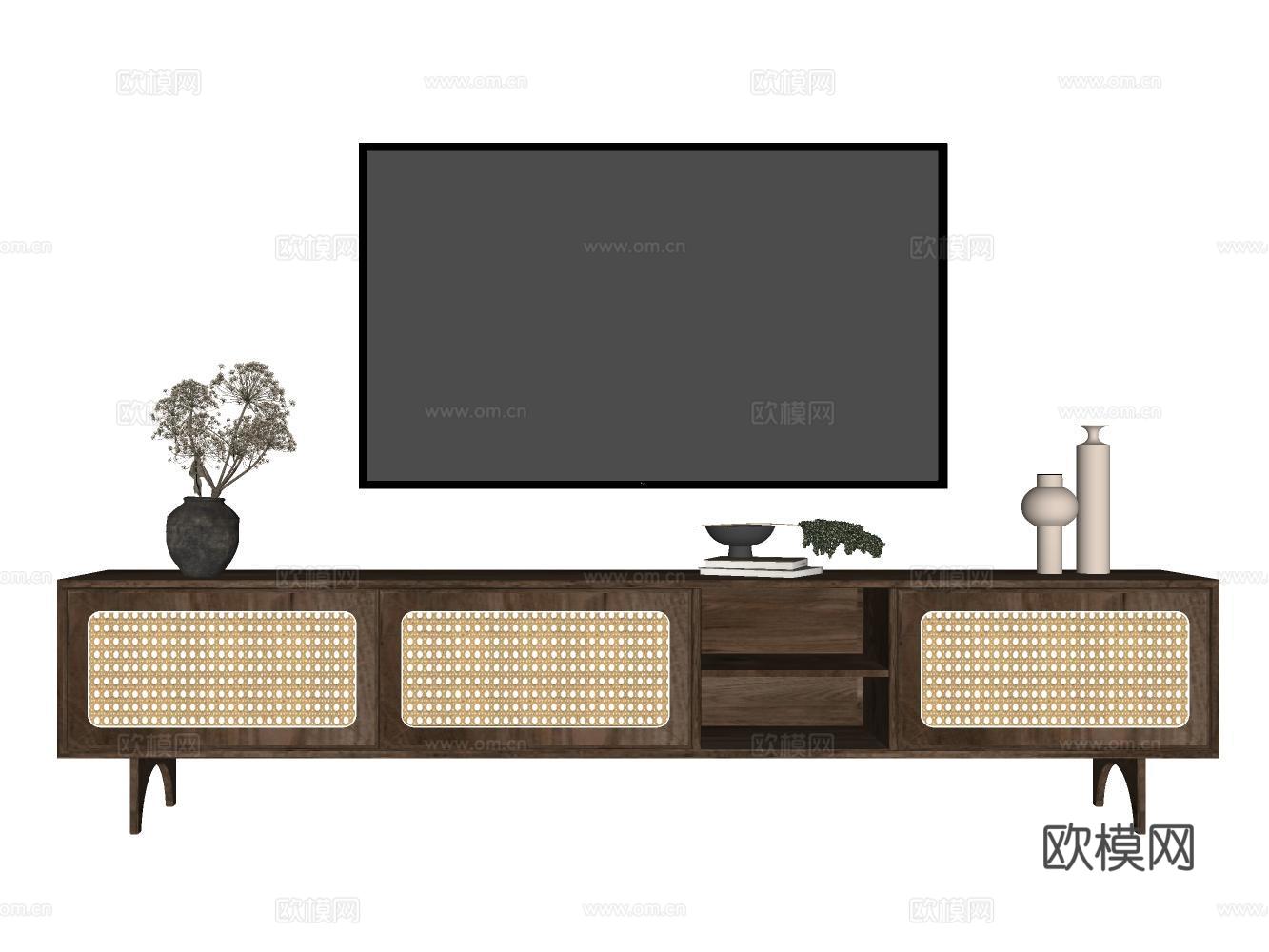 电视柜su模型