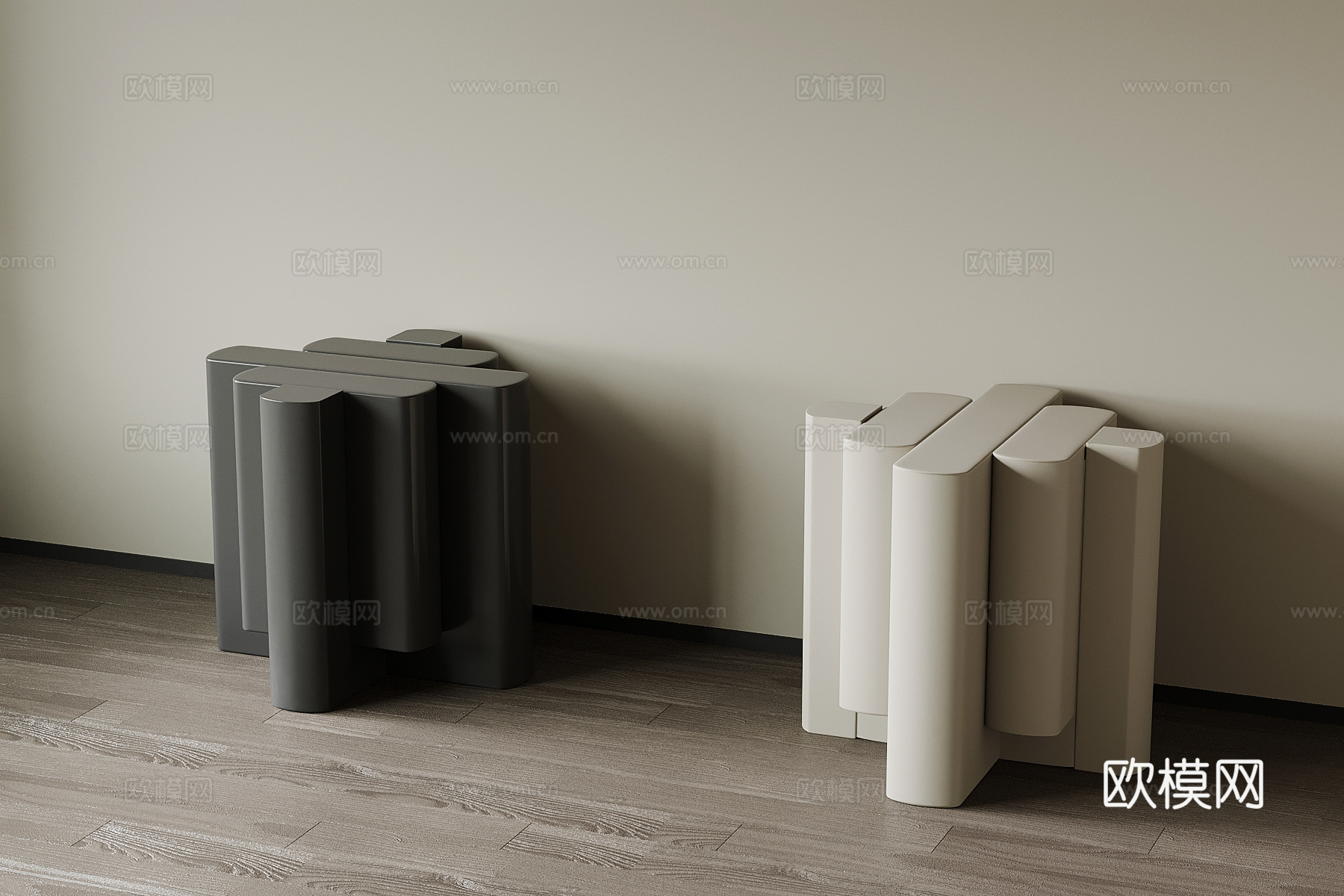 现代沙发凳 换鞋凳su模型