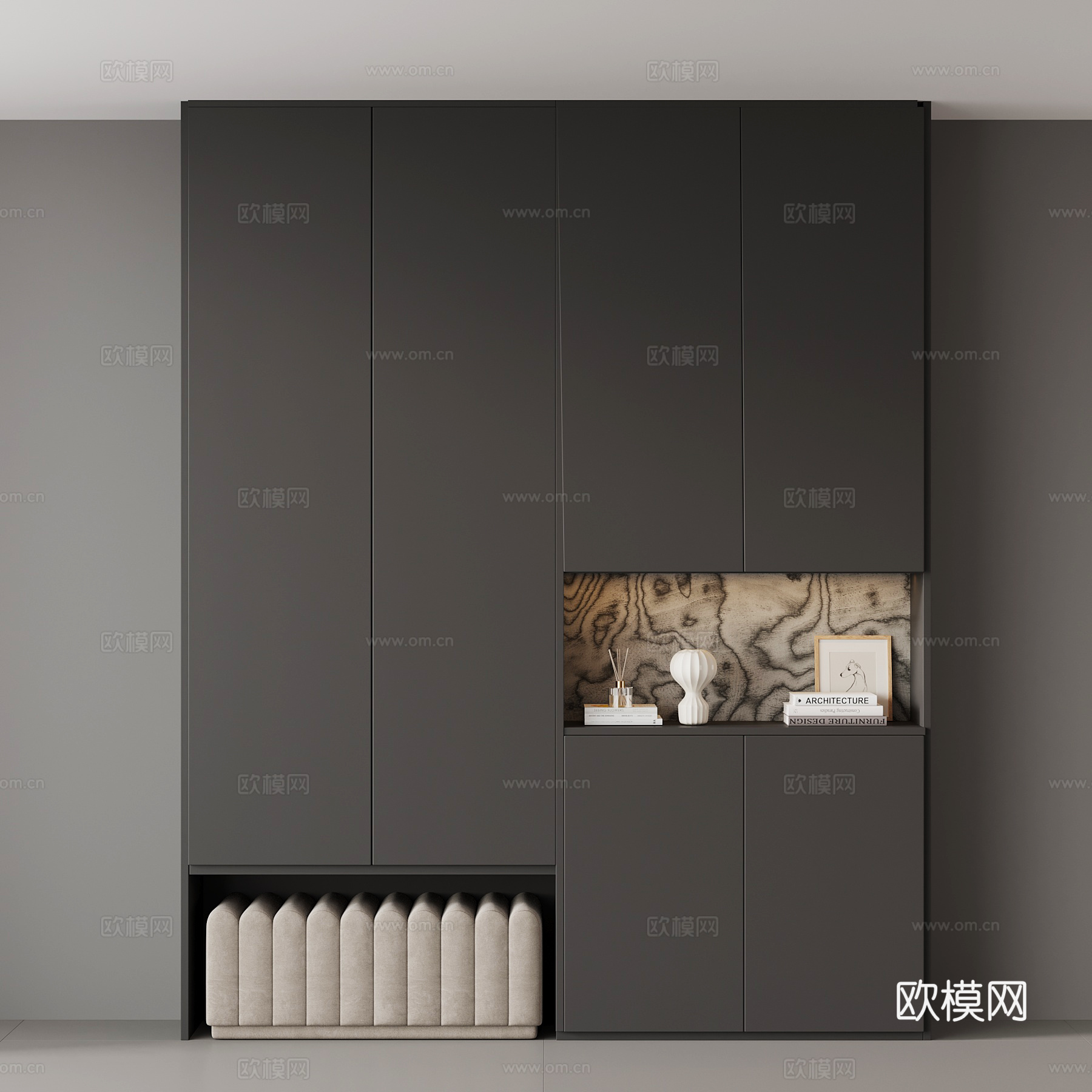 现代意式玄关鞋柜su模型