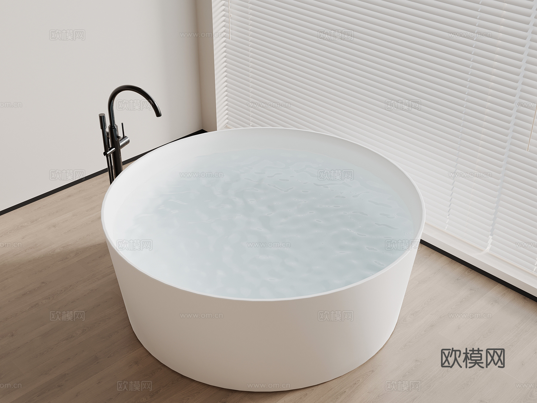现代浴缸 圆形浴缸su模型