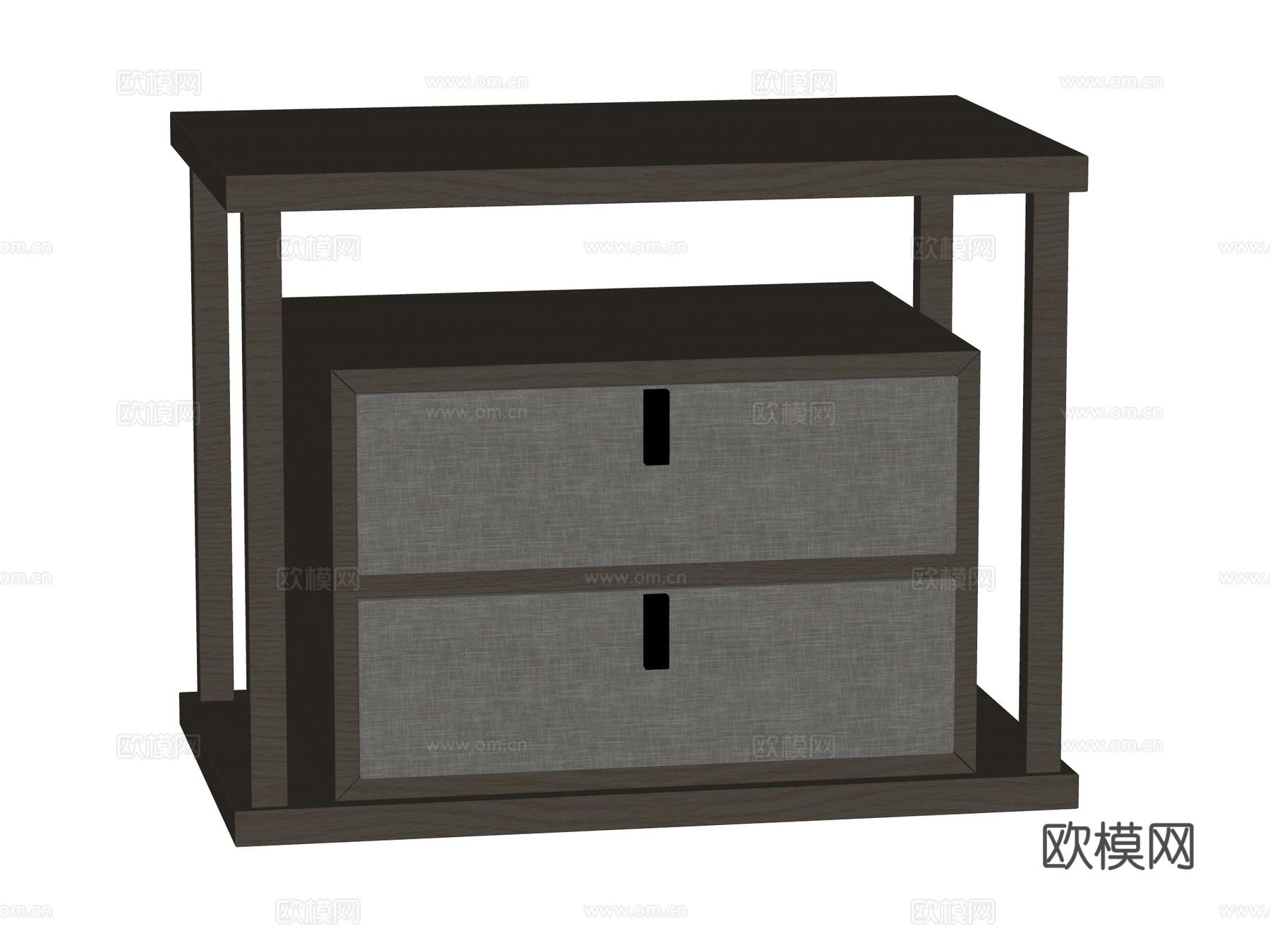 现代床头柜装饰柜角几边几su模型