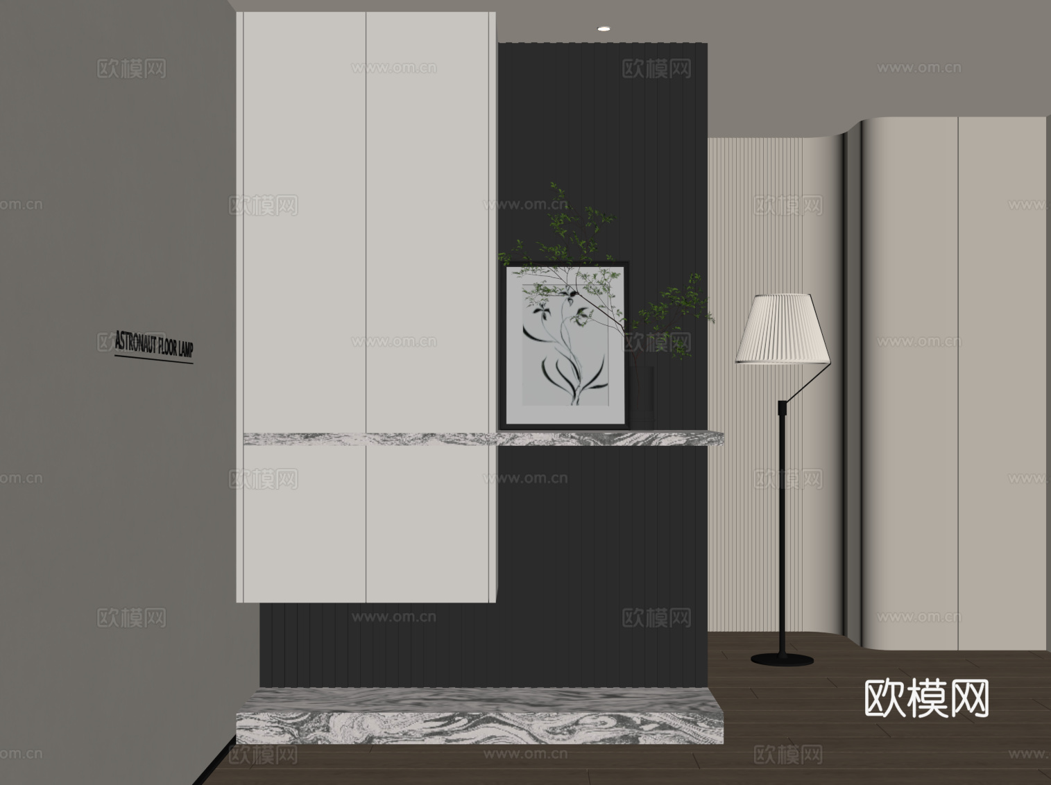 现代玄关 入户装饰玄关su模型